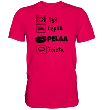 Load image into Gallery viewer, Syö, Lepää, Jääkiekko t-paita unisex - Premium Shirt
