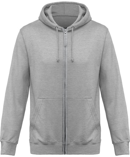 Futismutsi vetoketjullinen huppari unisex harmaa teksti - FourFan