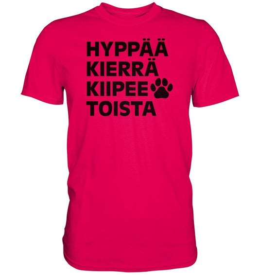 Hyppää kierrä agility t-paita unisex - FourFan