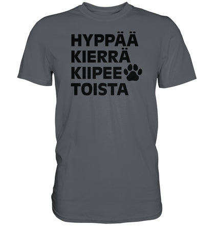 Hyppää kierrä agility t-paita unisex - FourFan