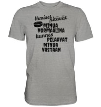 Load image into Gallery viewer, Ihmiset pitävät jääkiekko t-paita - Premium Shirt - FourFan
