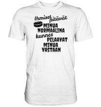 Load image into Gallery viewer, Ihmiset pitävät jääkiekko t-paita - Premium Shirt - FourFan
