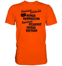 Load image into Gallery viewer, Ihmiset pitävät jääkiekko t-paita - Premium Shirt - FourFan
