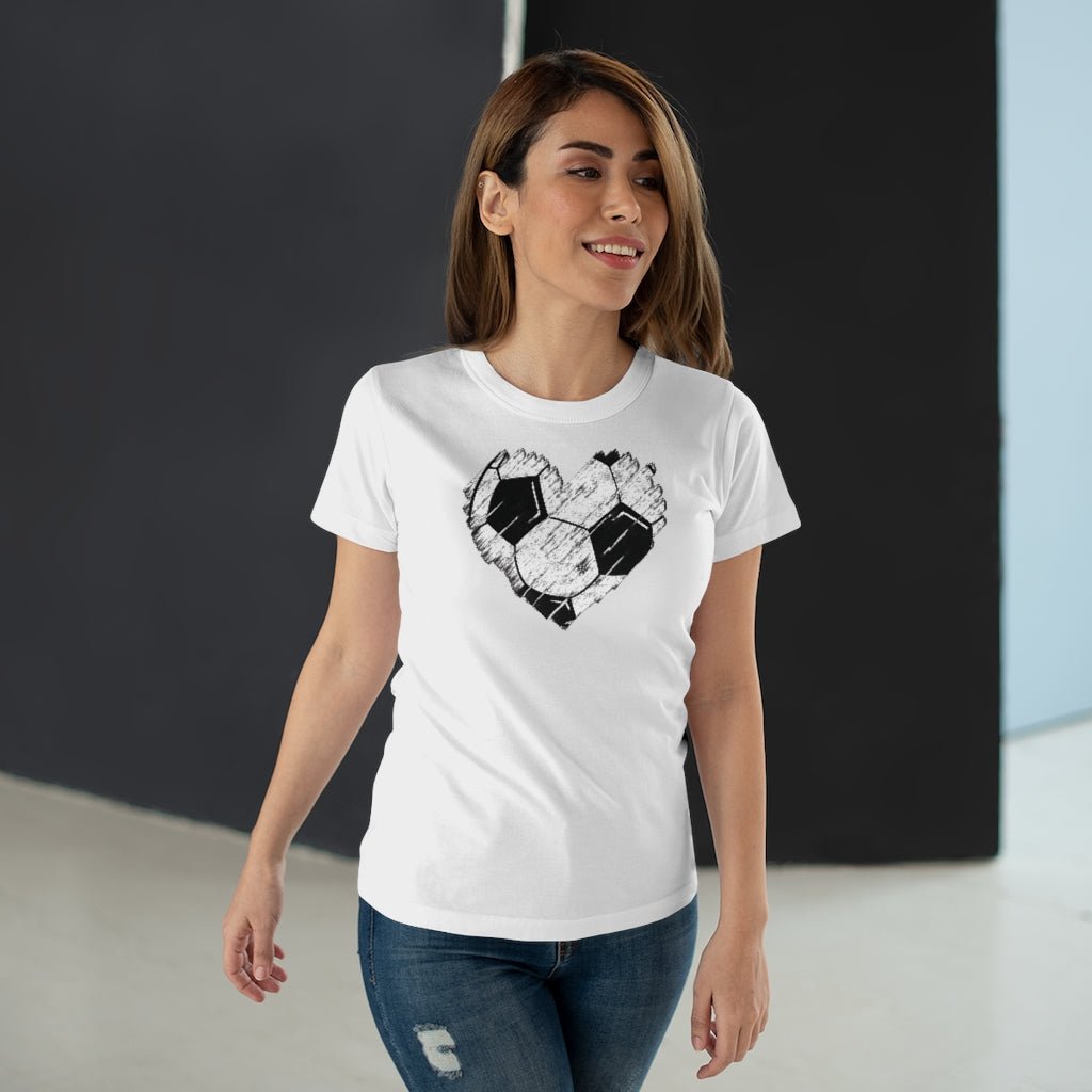 Jalkapallosydän naisten t-paita - FourFan