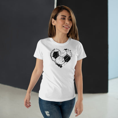 Jalkapallosydän naisten t-paita - FourFan