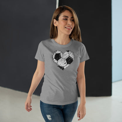 Jalkapallosydän naisten t-paita - FourFan