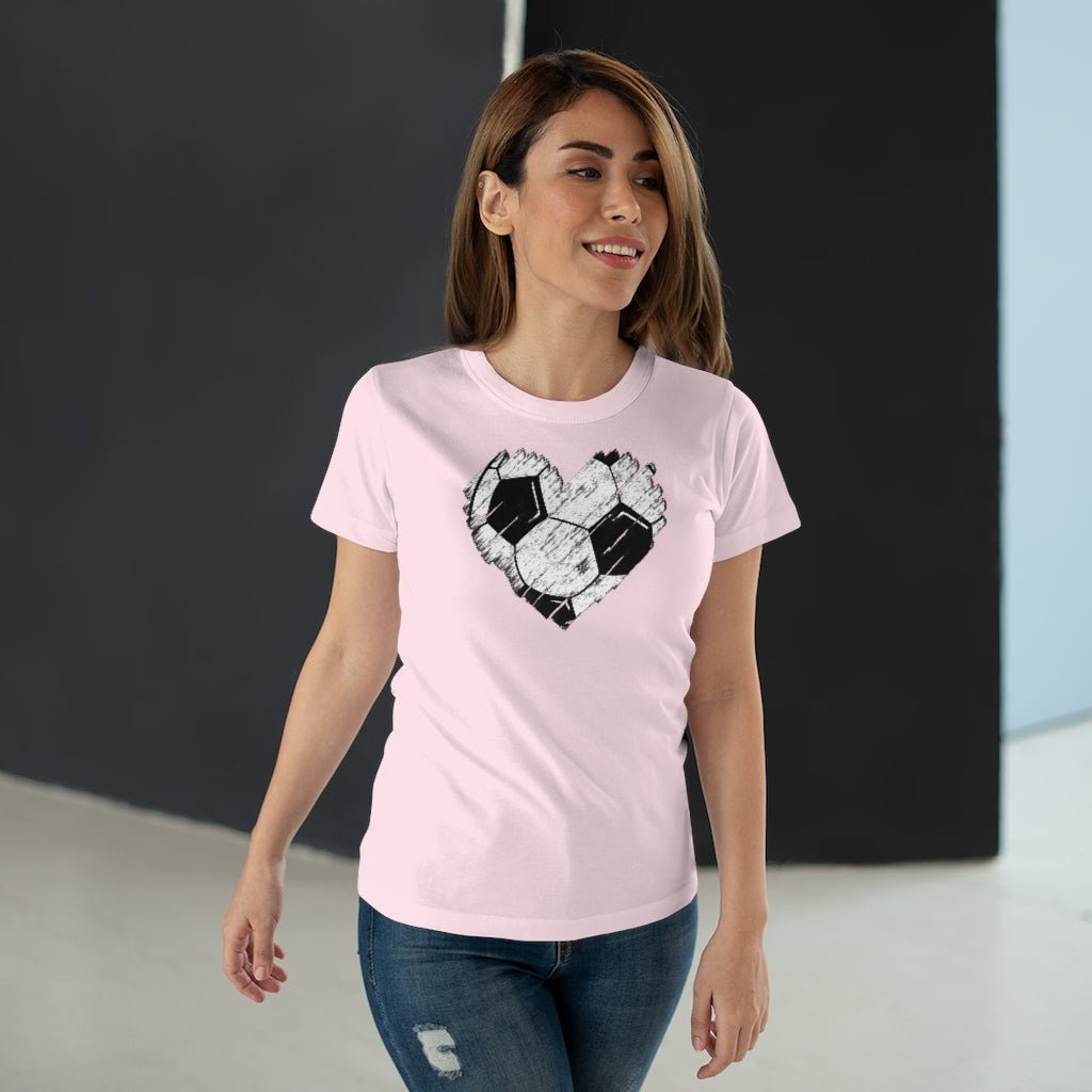Jalkapallosydän naisten t-paita - FourFan