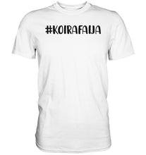 Load image into Gallery viewer, #Koirafaija t-paita musta teksti - Premium Shirt - FourFan
