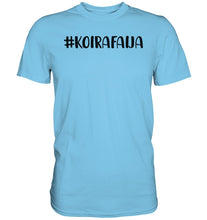 Load image into Gallery viewer, #Koirafaija t-paita musta teksti - Premium Shirt - FourFan
