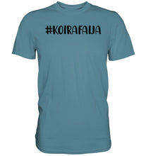 Load image into Gallery viewer, #Koirafaija t-paita musta teksti - Premium Shirt - FourFan
