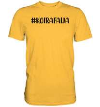 Load image into Gallery viewer, #Koirafaija t-paita musta teksti - Premium Shirt - FourFan
