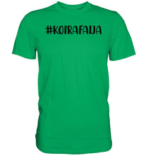 Load image into Gallery viewer, #Koirafaija t-paita musta teksti - Premium Shirt - FourFan
