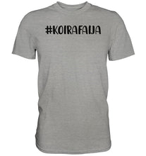 Load image into Gallery viewer, #Koirafaija t-paita musta teksti - Premium Shirt - FourFan
