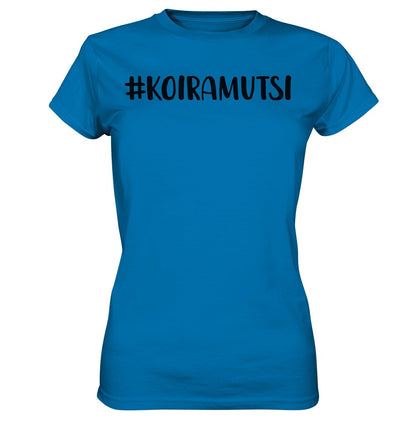#koiramutsi t-paita naisten malli musta teksti - FourFan