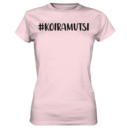 #koiramutsi t-paita naisten malli musta teksti - FourFan