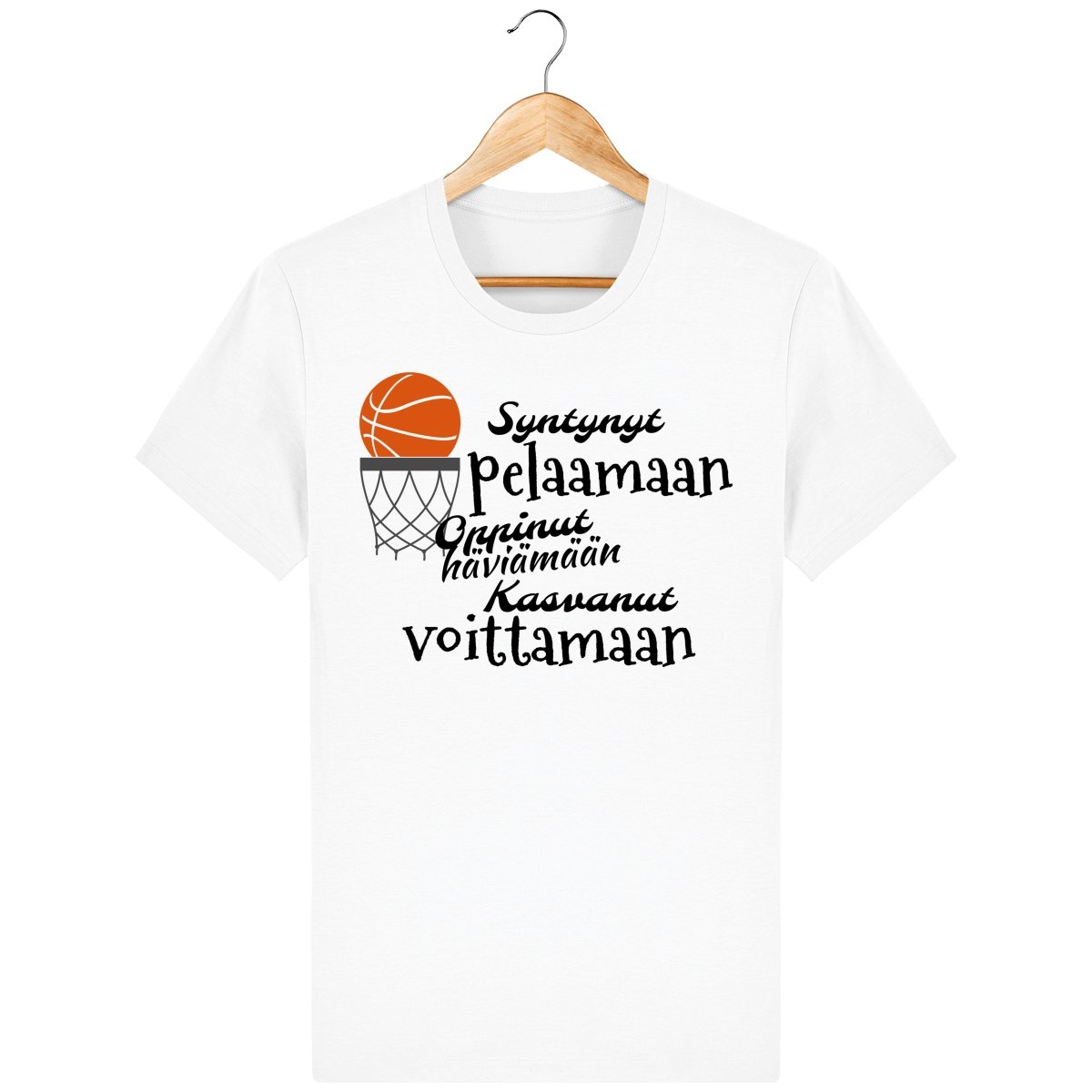 Koripallo syntynyt pelaamaan t-paita unisex malli - FourFan