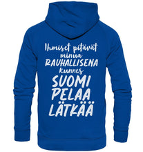 Lataa kuva Galleria-katseluun, Kunnes Suomi pelaa lätkää huppari unisex - FourFan
