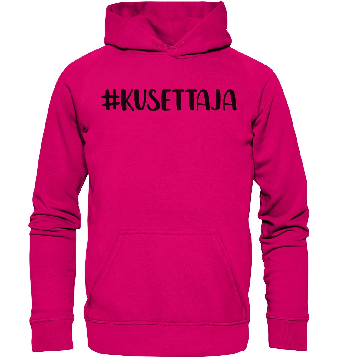#kusettaja huppari unisex musta teksti - FourFan