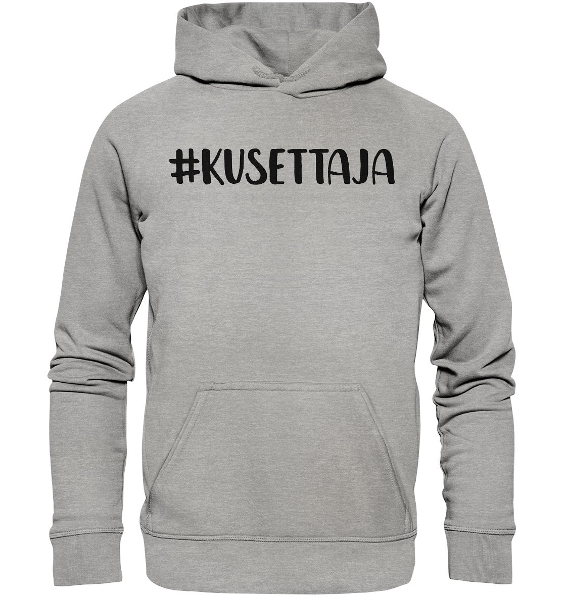 #kusettaja huppari unisex musta teksti - FourFan
