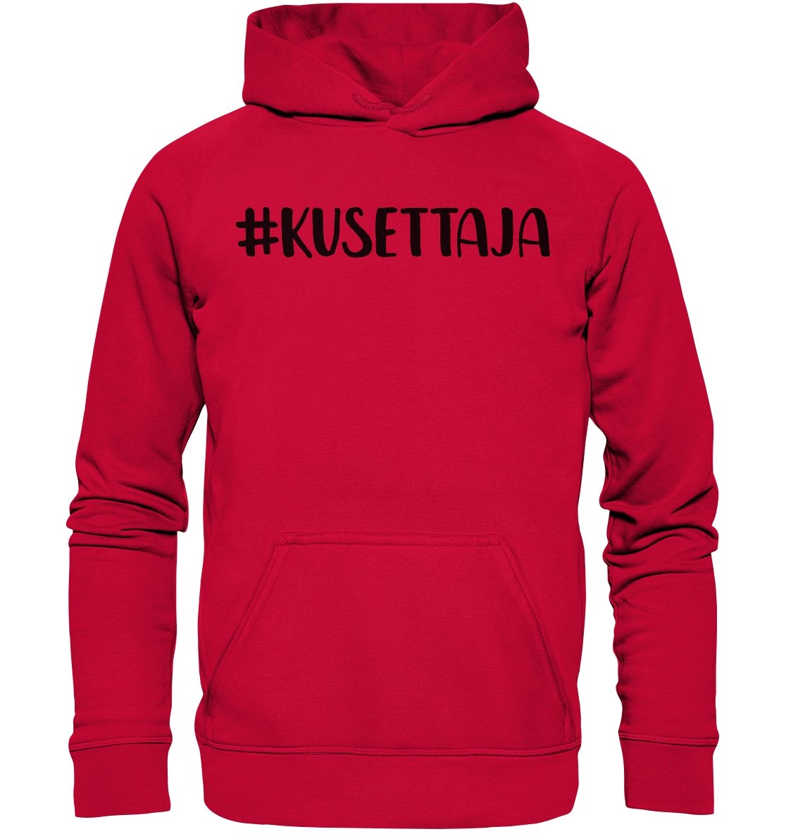 #kusettaja huppari unisex musta teksti - FourFan
