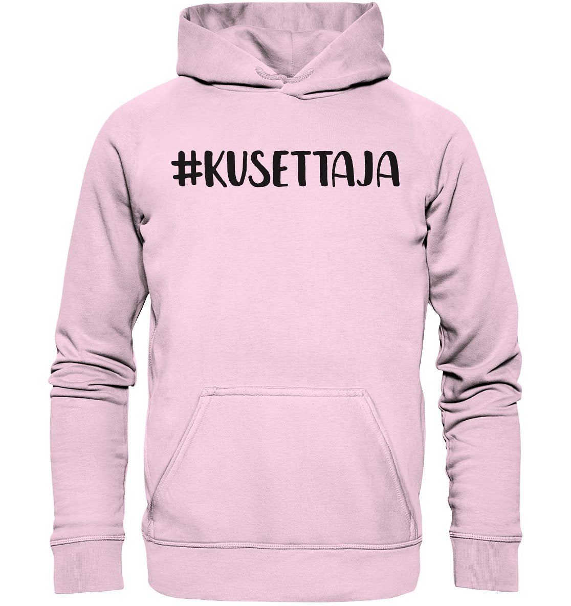 #kusettaja huppari unisex musta teksti - FourFan