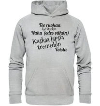 Load image into Gallery viewer, Kuskaa lapsia treeneihin huppari unisex - FourFan
