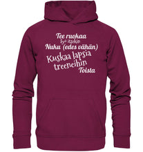 Load image into Gallery viewer, Kuskaa lasta treeneihin huppari unisex - FourFan
