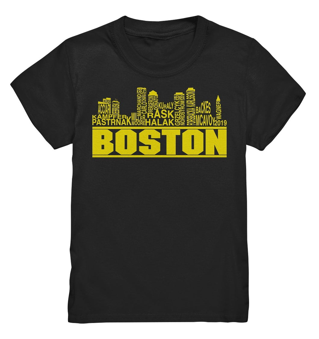 Lasten Boston skyline joukkue t-paita musta - FourFan