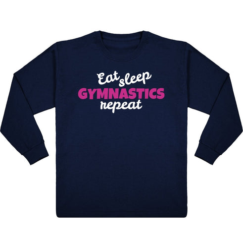 Lasten Eat, Sleep, Gymnastics pitkähihainen t-paita - FourFan