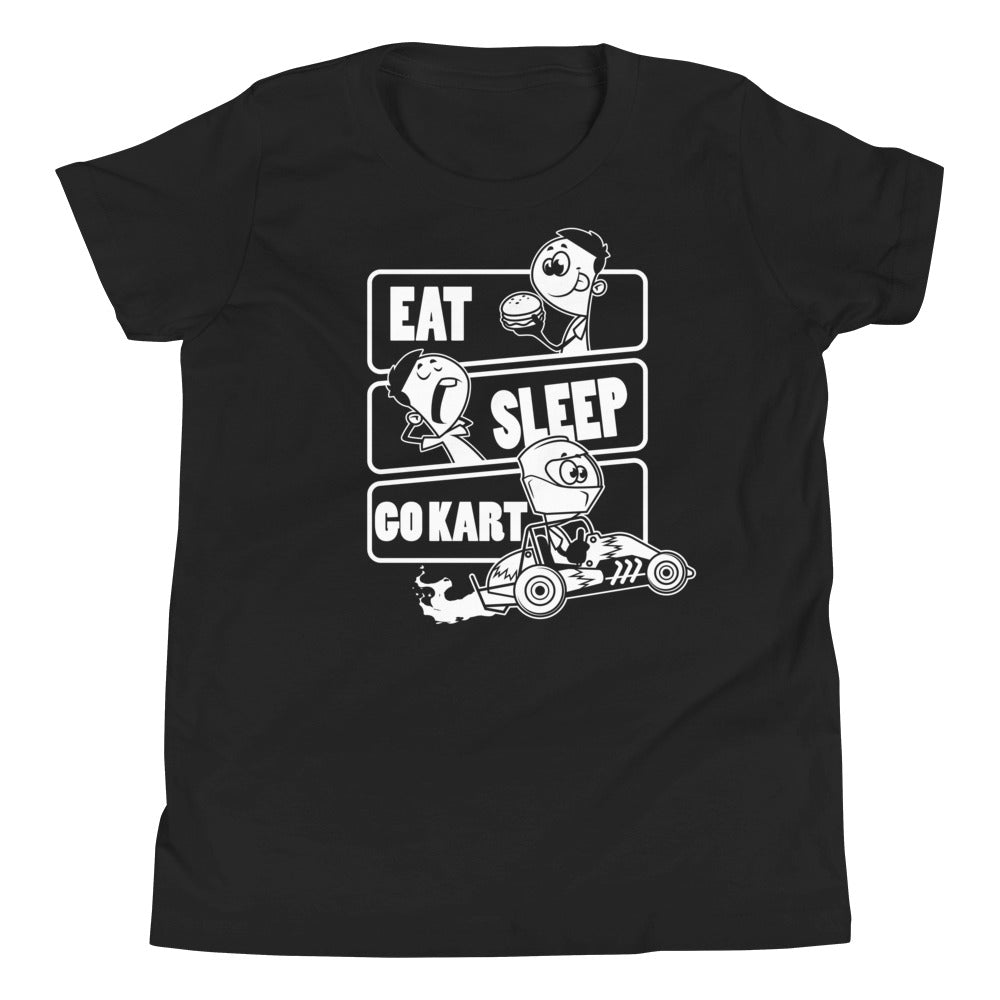 Lasten Eat Sleep Karting t-paita - FourFan