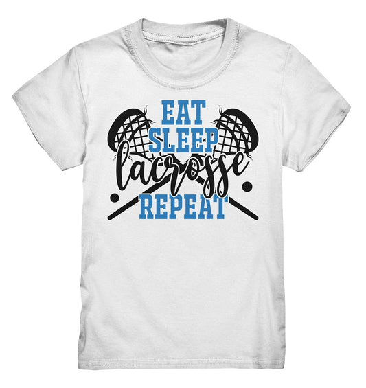 Lasten Eat Sleep Lacrosse t-paita - FourFan