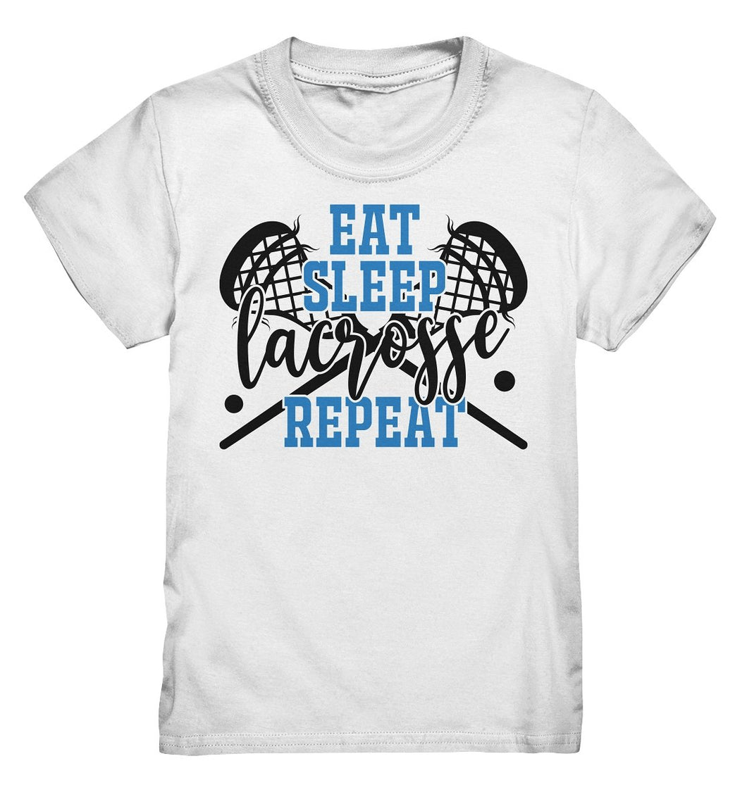 Lasten Eat Sleep Lacrosse t-paita - FourFan