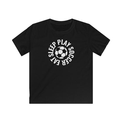 Lasten Eat Sleep Play Soccer t-paita - FourFan