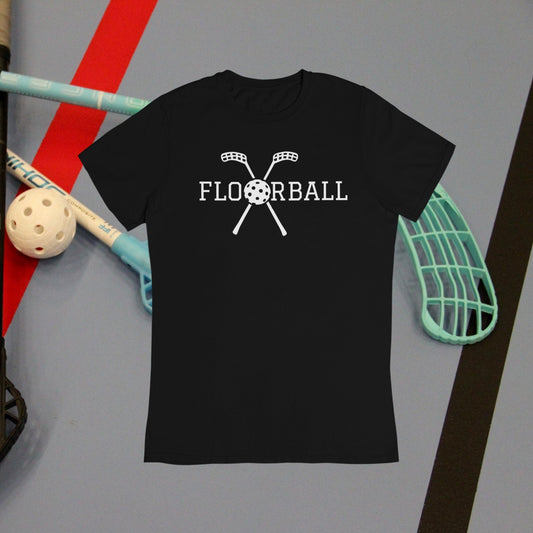 LASTEN FLOORBALL T-PAITA MUSTA - FourFan