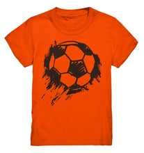 Load image into Gallery viewer, Lasten futis t-paita musta pallo - Kids Premium Shirt - FourFan
