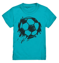 Load image into Gallery viewer, Lasten futis t-paita musta pallo - Kids Premium Shirt - FourFan
