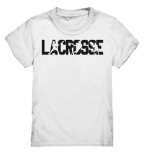 Load image into Gallery viewer, Lasten Lacrosse teksti t-paita - FourFan
