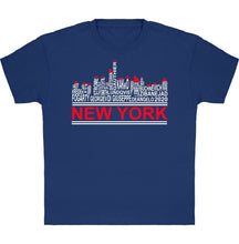 Lataa kuva Galleria-katseluun, Lasten New York skyline 2020 jääkiekko t-paita - FourFan
