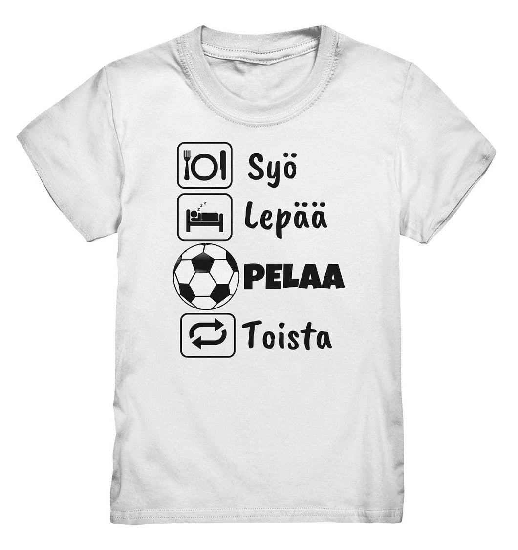 Lasten Syö Lepää Futis t-paita - FourFan