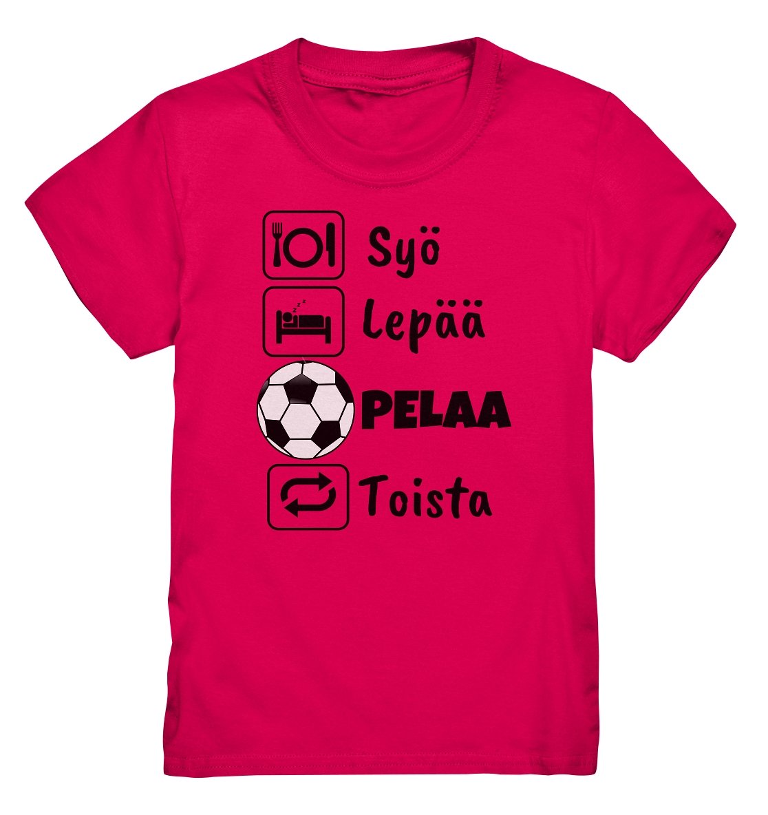 Lasten Syö Lepää Futis t-paita - FourFan