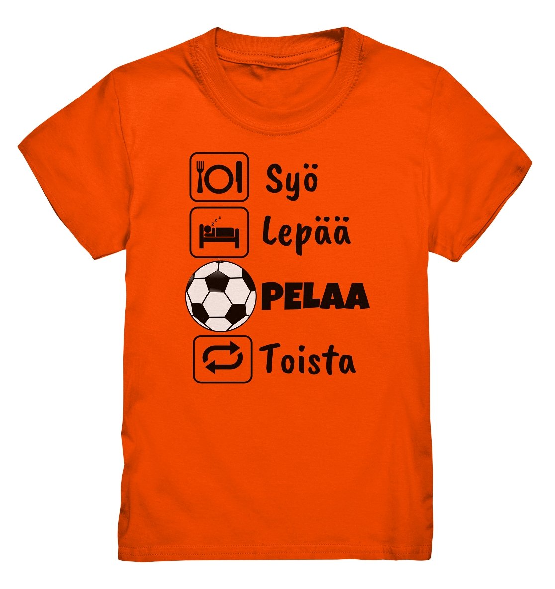Lasten Syö Lepää Futis t-paita - FourFan