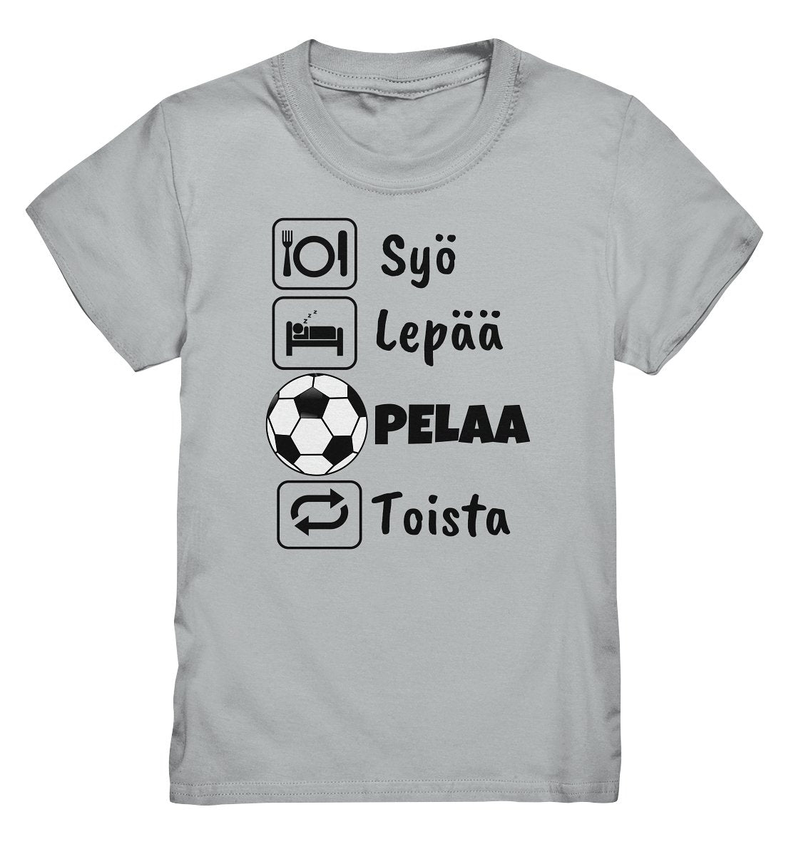 Lasten Syö Lepää Futis t-paita - FourFan