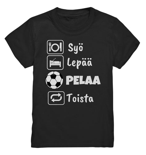 Lasten Syö Lepää Futis t-paita - FourFan