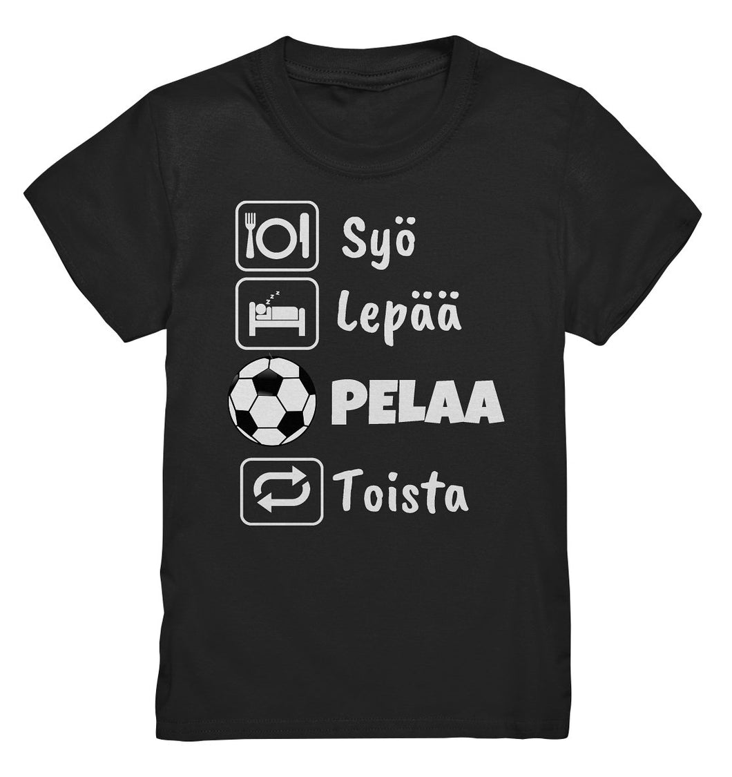 Lasten Syö Lepää Futis t-paita - FourFan