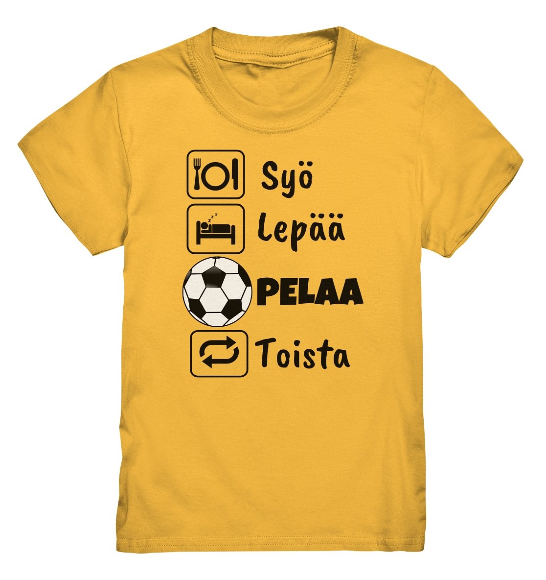 Lasten Syö Lepää Futis t-paita - FourFan