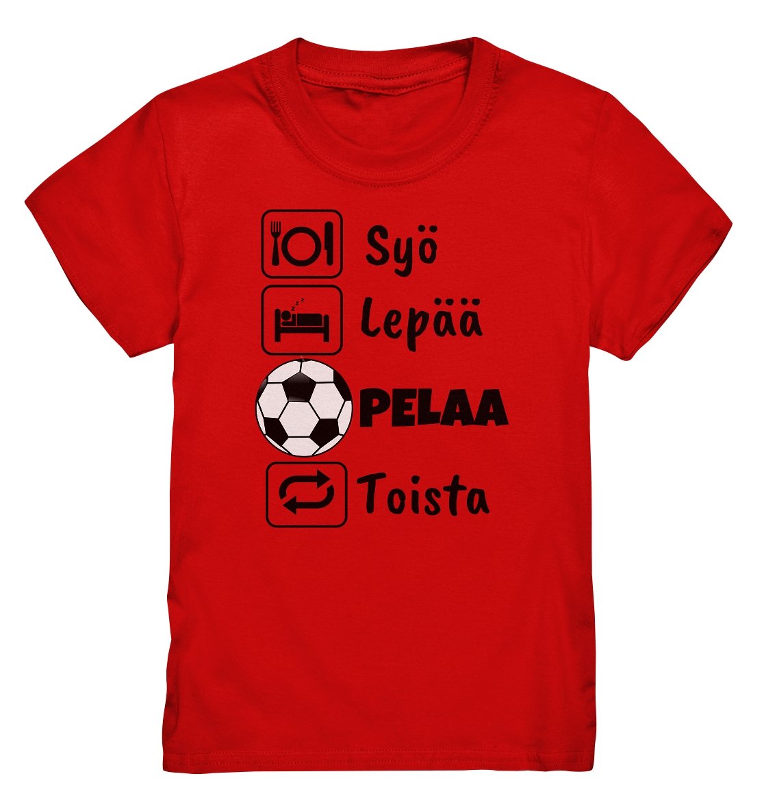 Lasten Syö Lepää Futis t-paita - FourFan