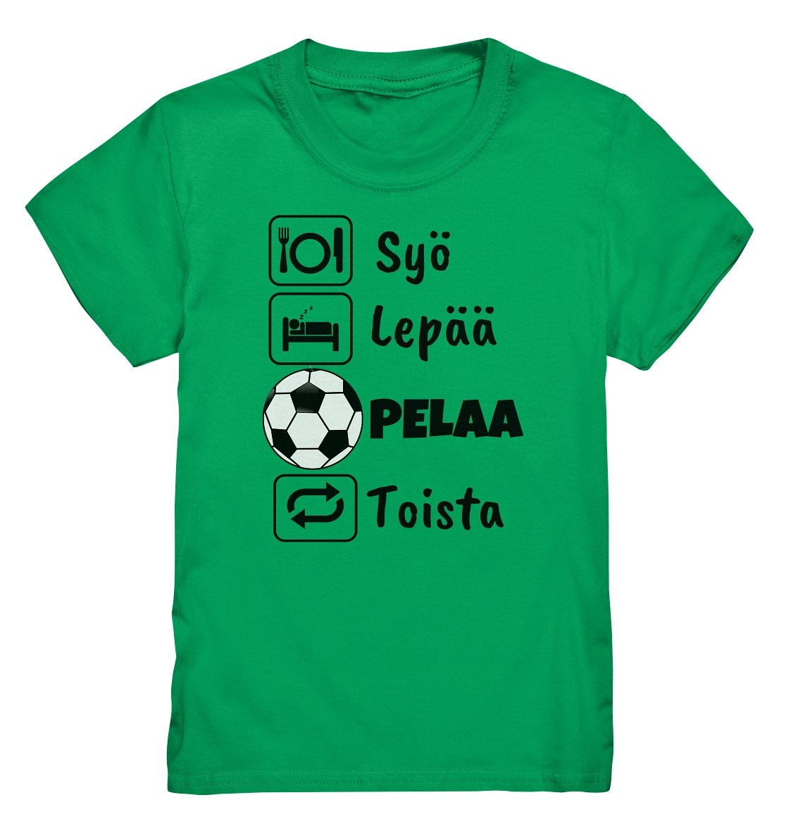 Lasten Syö Lepää Futis t-paita - FourFan