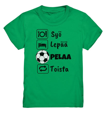 Lasten Syö Lepää Futis t-paita - FourFan