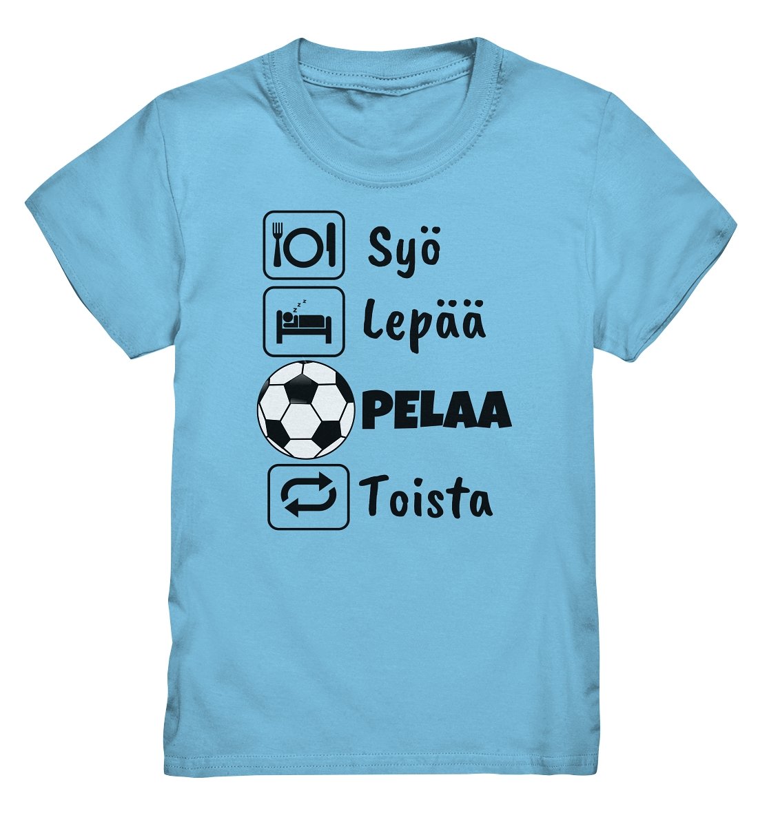 Lasten Syö Lepää Futis t-paita - FourFan