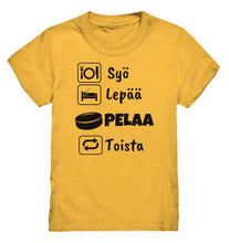 Load image into Gallery viewer, Lasten Syö, Lepää, Jääkiekko t-paita - Premium Shirt - FourFan
